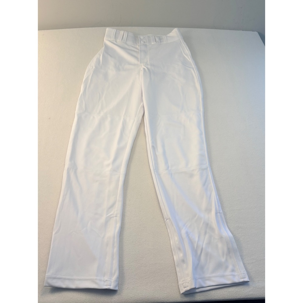 Champro Baseball Pants Mens Small White Excellent Reinforced Knee Adjustable Hem